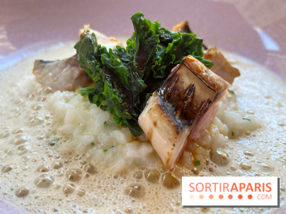 Petit Boutary - Risotto, chou kale, maquereau flambé