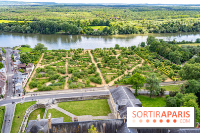 Le Château de la Roche Guyon, le château troglodyte dans le Val-d'Oise - 95 -  vue Jardin potager