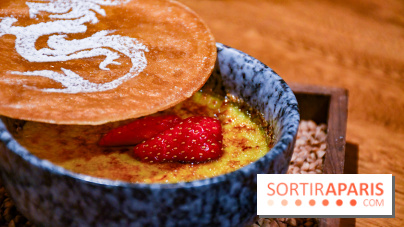 Madame Fan, le restaurant gastronomique chinois à Paris - crème brûlée au Pandan - dessert