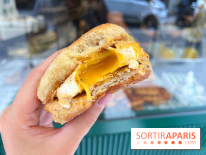 Maurice Sfez Café - Egg and cheese sandwich