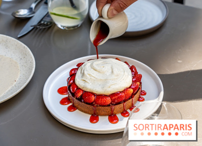 Fana Bistrot, le restaurant bistronomique du 18e avec terrasse et vue Sacré Cœur -  tarte aux fraises