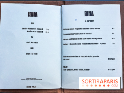 Fana Bistrot, le restaurant bistronomique du 18e avec terrasse et vue Sacré Cœur - carte - menu