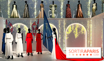 JO paris 2024 : Les tenues de scène de Lady Gaga, Aya Nakamura et Céline Dion exposées à la Galerie Dior  - image00016