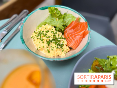 Café Mirabelle - Oeufs brouillées saumon