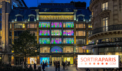 Les vitrines de Noël 2024 de la Samaritaine : Thoiry Lumières Sauvages envahit le grand magasin