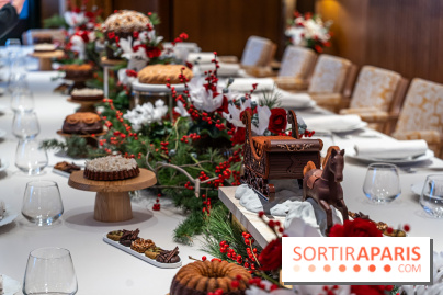 La Bûche de Noël 2024 et créations de Fête du Cheval Blanc par Maxime Frédéric et son équipe -  table de Noël