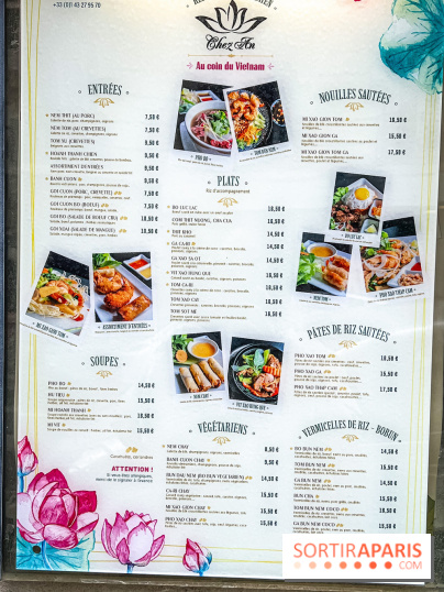 Chez An - Au coin du Vietnam, restaurant vietnamien du 14e à Paris - carte - menu