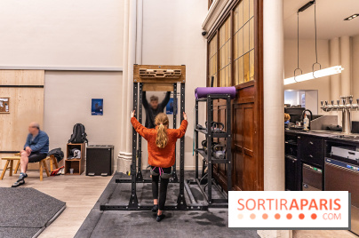 Climbing District Sèvres-Lecourbe, la salle d'escalade dans l'ancienne église Sainte-Rita dans le 15e - A7C2051