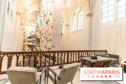 Climbing District Sèvres-Lecourbe, la salle d'escalade dans l'ancienne église Sainte-Rita dans le 15e