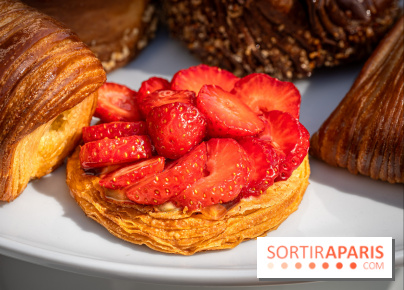 La boulangerie de Christophe Louie lance les nouvelle viennoiseries folles d'Anthony Nguyen - Danish à la fraise pandan