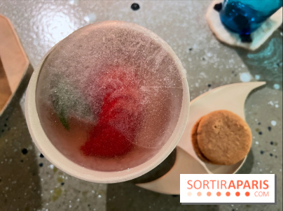 De Vie - Cocktail fraise, géranium, vin glacé