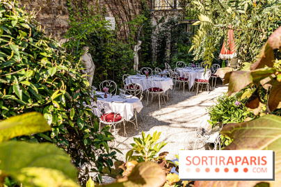 Terrasse de l'Hôtel Particulier, le jardin verdoyant au cœur de Montmartre - photo - A7C06396 HDR