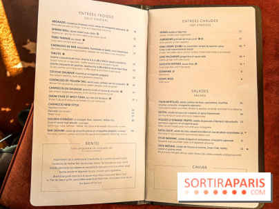 Kinugawa Rive Gauche à Paris, le restaurant en rooftop de l'Hôtel Sax - carte - menu