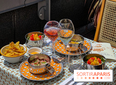 La terrasse estivale du Printemps Haussmann 2025 avec vue sur Paris et la Tour Eiffel - image00041