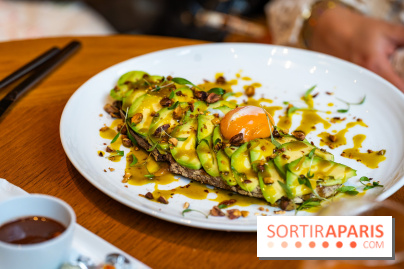 Le brunch de Pierre Hermé à Beaupassage  -Toast Avocat, jaune d’œuf confit,   vinaigrette pistache 