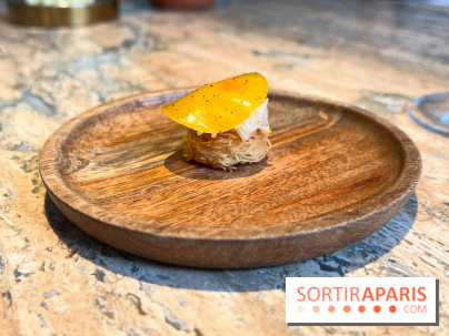 Restaurant Alan Geaam - Chair de tourteau et oursin, mayonnaise citron, kadaf croustillant