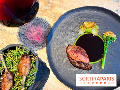 Restaurant Alan Geaam - Le Pigeon de Racan Broccolini, sarrasin et mélasse de grenade