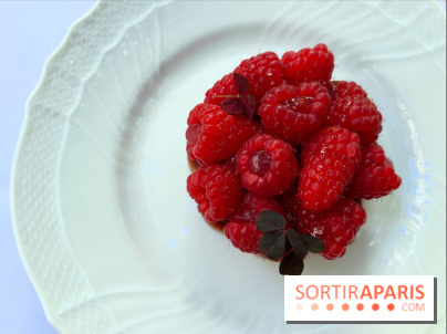 Patio terrasse La Réserve Paris - Tartelette framboises
