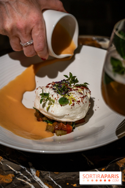 Maison Delano restaurant et terrasse cachée Paris 8e - tomates en 3 textures