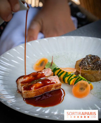 Restaurant Papylless à Bois-le-Roi - les photos - Veau du Cantal de Didier Puech En trois services, légumes de la ferme des Gogottes