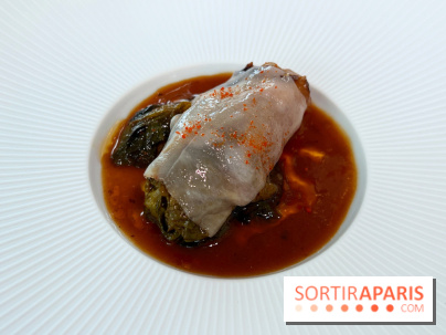 Geoélia - Sucrine braisée, jus de homard, sauce Grand Veneur