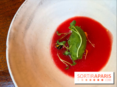 Machizo - Gaspacho tomate-pastèque, sorbet basilic