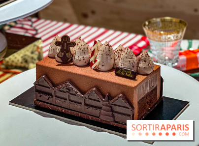 Bûches de Noël 2025 de La Grande Epicerie de Paris : trois gâteaux dans l'esprit des marchés de Noël