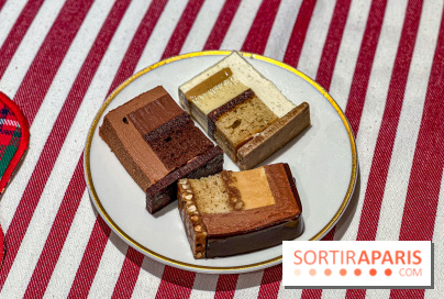 Bûches de Noël 2025 de La Grande Epicerie de Paris : trois gâteaux dans l'esprit des marchés de Noël