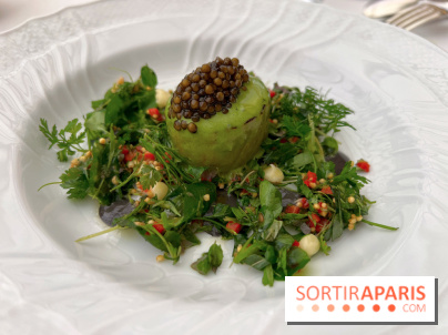 La Véranda, La Réserve Hôtel & Spa - Saumon brulé, taboulé, caviar 