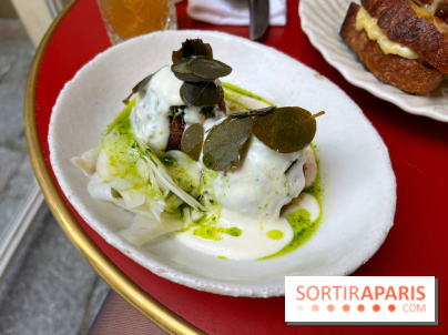Chez Carrie - Polpette de courge, shiitake, ricotta fumée
