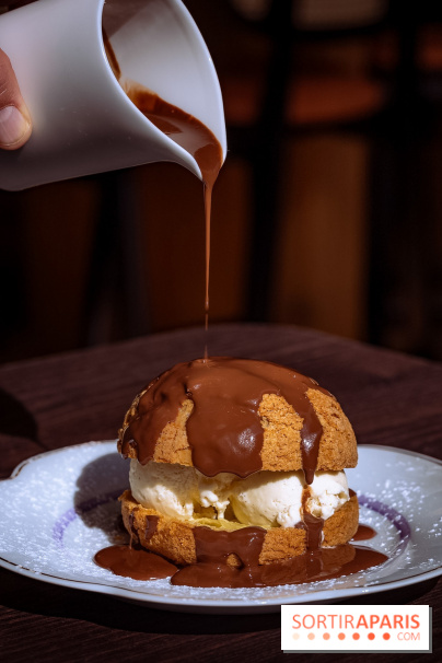L'Auberge Nouvelle restaurant à Tremblay-sur-Mauldre dans les Yvelines - photos - chou profiterole 
