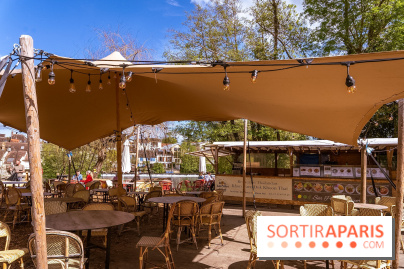 La terrasse du Moulin de Nemours, la guinguette estivale en bord de Loing 77
