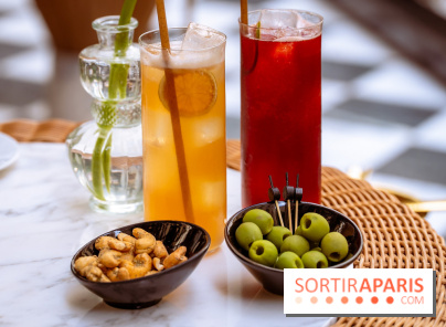 La terrasse jardin du Sax Hotel avec piscine - cocktails