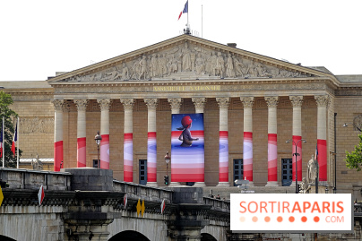 Seth habille la colonnade de l’Assemblée nationale - nos photos