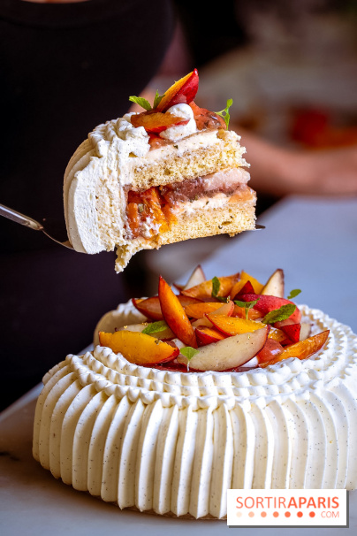 Les pâtisseries de Nour Kandler, la collection estivale en photos - entremets pêche