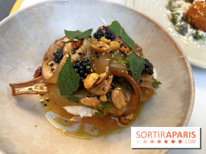 Niní Restaurant - Aubergine marinée, mûres, labneh