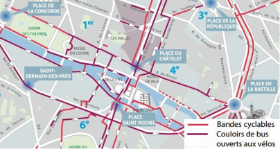 Réaménagement de la rue de Rivoli et des quais hauts