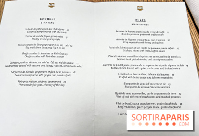 Les Chouettes restaurant, la pépite cachée de cuisine française dans un cadre insolite - menu - carte