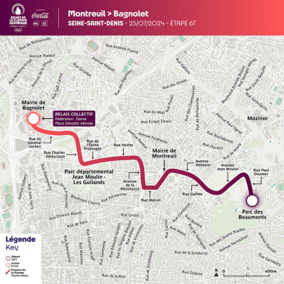 JO Paris 2024 : Le Parcours de la flamme Olympique en Seine-Saint-Denis - Montreuil à Bagnolet