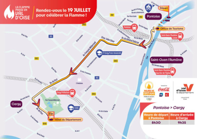 JO Paris 2024 : Parcours de la flamme Olympique dans le Val d’Oise - Pontoise et Cergy