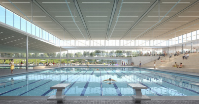 Le futur centre aquatique de la Grenouillère à Antony dans les Hauts-de-Seine