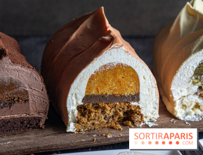 La bûche cheese cake agrumes et pécan du Jardin Sucré 2024