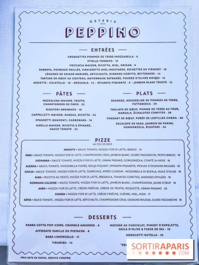 Peppino, le restaurant Italien à Puteaux : menu - carte