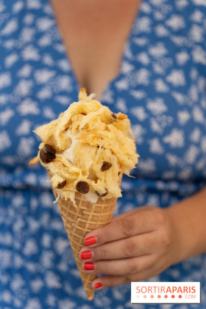 Insolite, la glace panettone de Christophe Louie à découvrir l'été à Paris