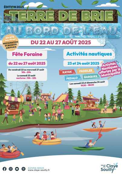 Claye-Souilly : fête foraine et activités nautiques gratuites du 22 au 27 août 2025