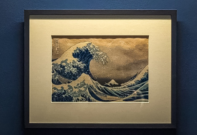 Exposition Manga au Musée Guimet : Hokusai, "Sous la grande vague au large de Kanagawa"