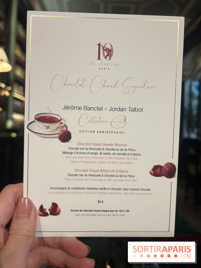 Le chocolat chaud signature de La Réserve spécial goûter raffiné