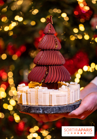 La Bûche de Noël du Cheval Blanc Paris 2025 : Maxime Frédéric dévoile un sublime sapin