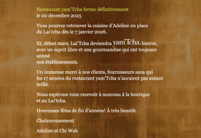 Yam'Tcha ferme : le restaurant étoilé d'Adeline Grattard tire sa révérence
