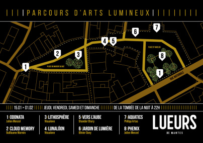 Lueurs de Mantes : le parcours lumineux gratuit au cœur des Yvelines 2026 vous attend - plan